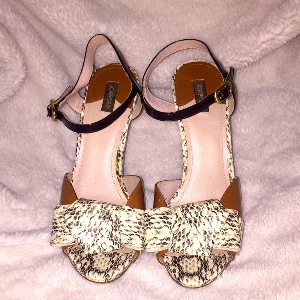 Vintage Joan & David Open-Toe Snakeskin Heels